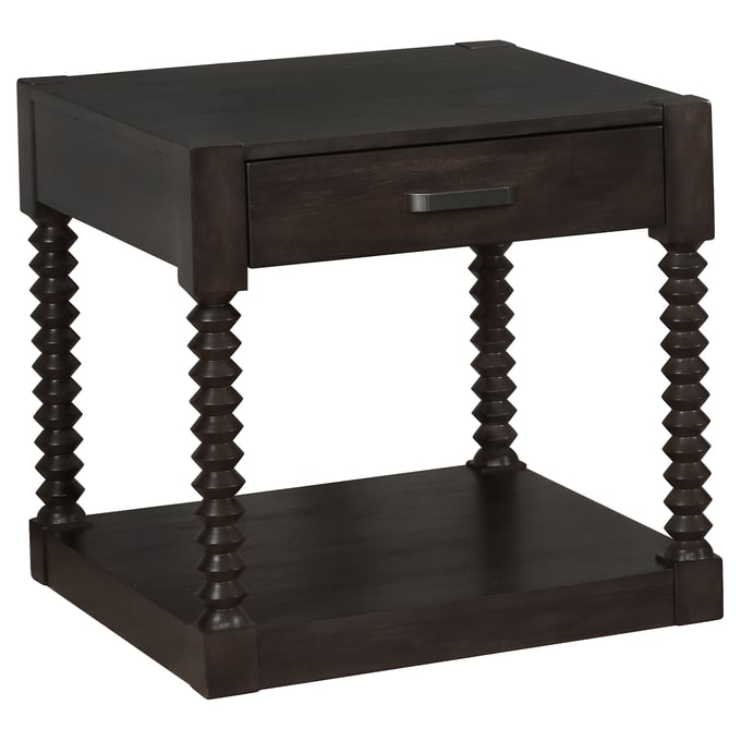 Coaster Furniture Meredith Coffee Bean 1 Drawer End Table CST-722577