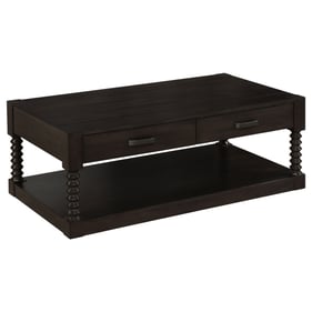 Coaster Furniture Meredith Coffee Bean 2 Drawers Coffee Table