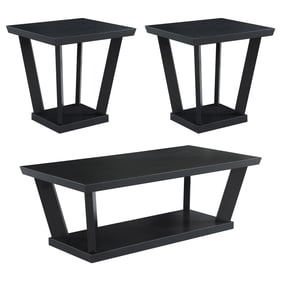 Coaster Furniture Aminta Black 3pc Occasional Table Set