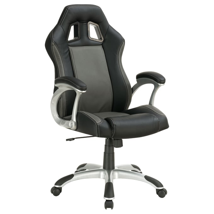 Coaster Furniture Roger Black Grey Adjustable Height Office Chair CST-800046