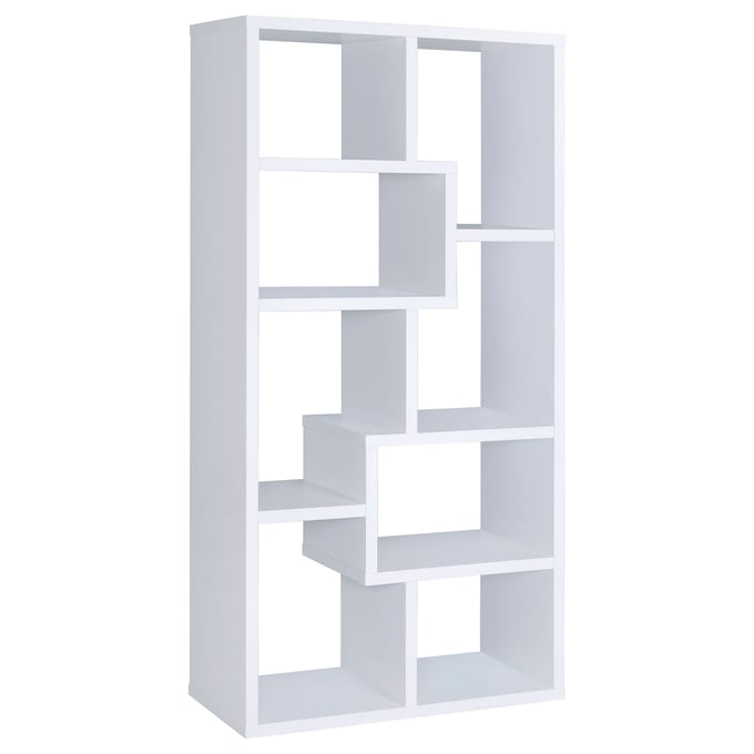 Coaster Furniture Theo White 10 Shelf Bookcase CST-800136