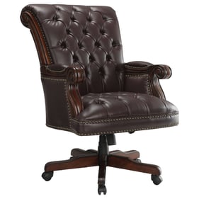 Coaster Furniture Calloway Dark Brown Tufted Adjustable Office Chair