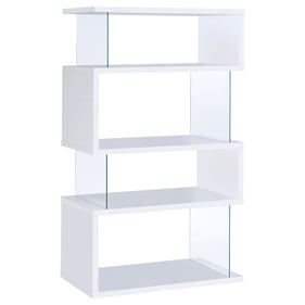 Coaster Furniture Emelle White 4 Tier Bookcase