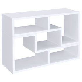 Coaster Furniture Velma White Convertible TV Console and Bookcase