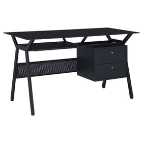 Coaster Furniture Black Metal 2 Storage Drawers Office Desk