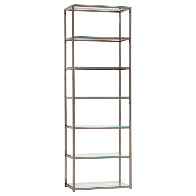 Coaster Furniture Kate Black Nickel 6 Shelf Bookcase CST-801017