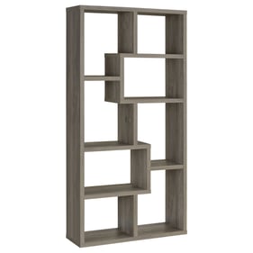 Coaster Furniture Theo Grey Driftwood 10 Shelf Bookcase