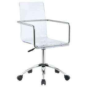 Coaster Furniture Caraway Clear Chrome Office Chair with Casters