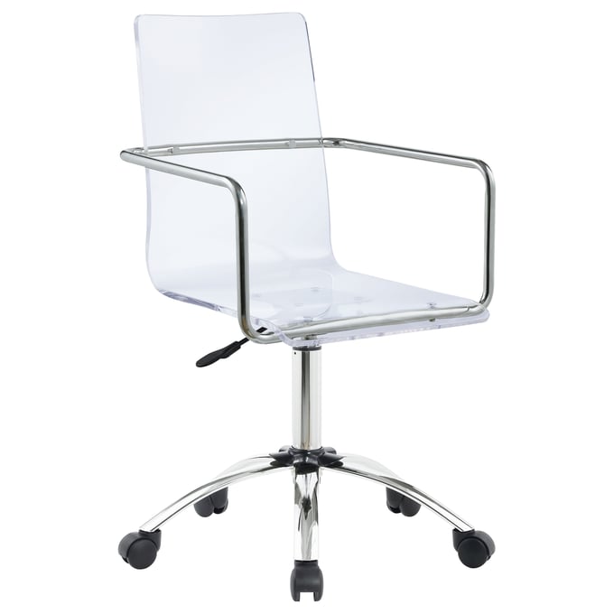 Coaster Furniture Caraway Clear Chrome Office Chair with Casters CST-801436