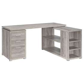 Coaster Furniture Yvette Grey Driftwood L Shape Office Desk