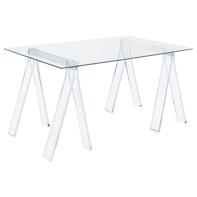 Coaster Furniture Amaturo Clear Acrylic Glass Writing Desk CST-801535