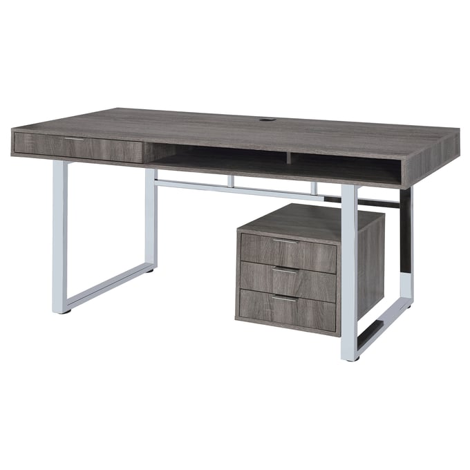 Coaster Furniture Weathered Grey MDF Writing Desk CST-801897