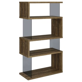 Coaster Furniture Emelle Aged Walnut Smoke Bookcase