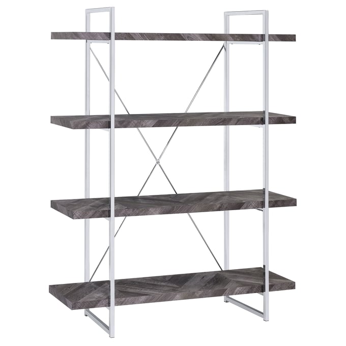 Coaster Furniture Grimma Rustic Grey Bookcase CST-802613