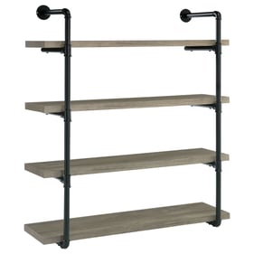 Coaster Furniture Elmcrest Grey Driftwood Black 40 Inch Wall Shelf