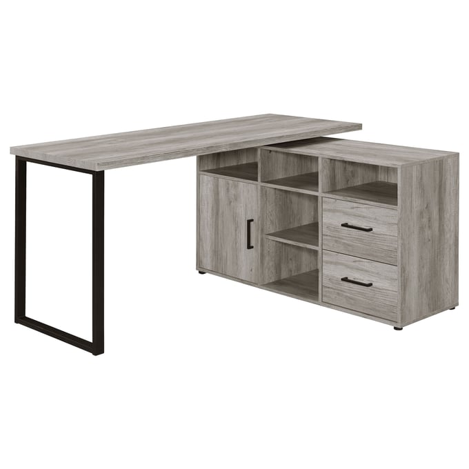 Coaster Furniture Hertford Grey Driftwood L Shape Desk CST-804462