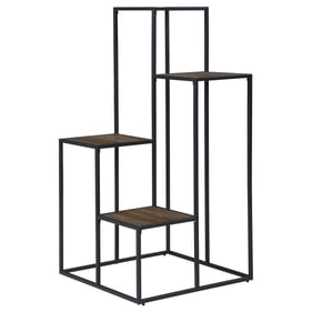 Coaster Furniture Rito Rustic Brown Black 4 Tier Display Shelf