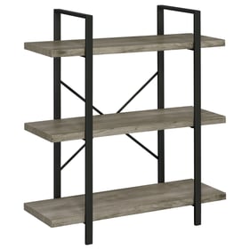 Coaster Furniture Cole Grey Driftwood 3 Shelf Bookcase