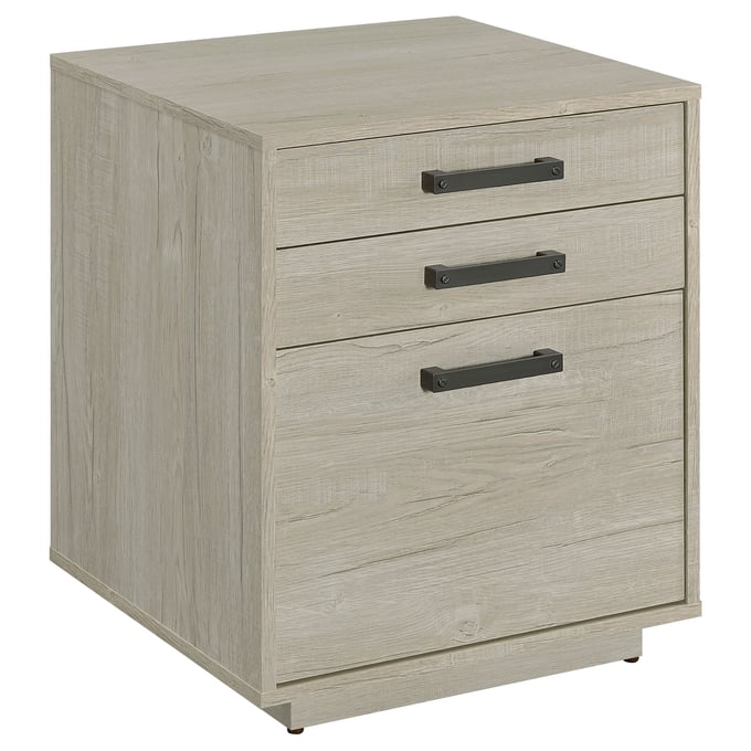 Coaster Furniture Loomis Whitewashed Grey 3 Drawers Square File Cabinet CST-805882