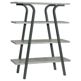 Coaster Furniture Tatum Cement 4 Tier Rectangular Bookcase