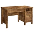 Delwin Lift Top Office Desk with File Cabinet Antique Nutmeg