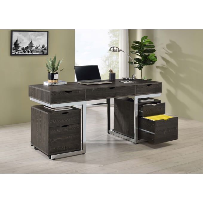 Coaster Furniture Noorvik Dark Oak 3pc Office Furniture Set CST-88157-HOF-S1