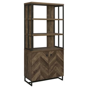 Coaster Furniture Millbrook Rustic Oak Herringbone Bookcase