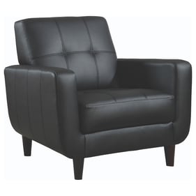 Coaster Furniture Aaron Black Padded Seat Accent Chair