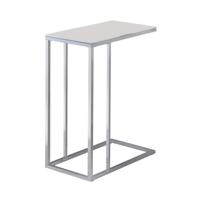 Coaster Furniture Stella White Chrome Accent Table CST-900250