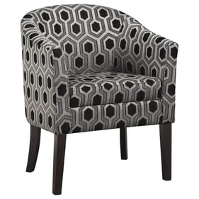 Coaster Furniture Jansen Grey Black Hexagon Patterned Accent Chair