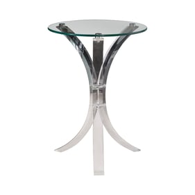 Coaster Furniture Emmett Clear Round Accent Table