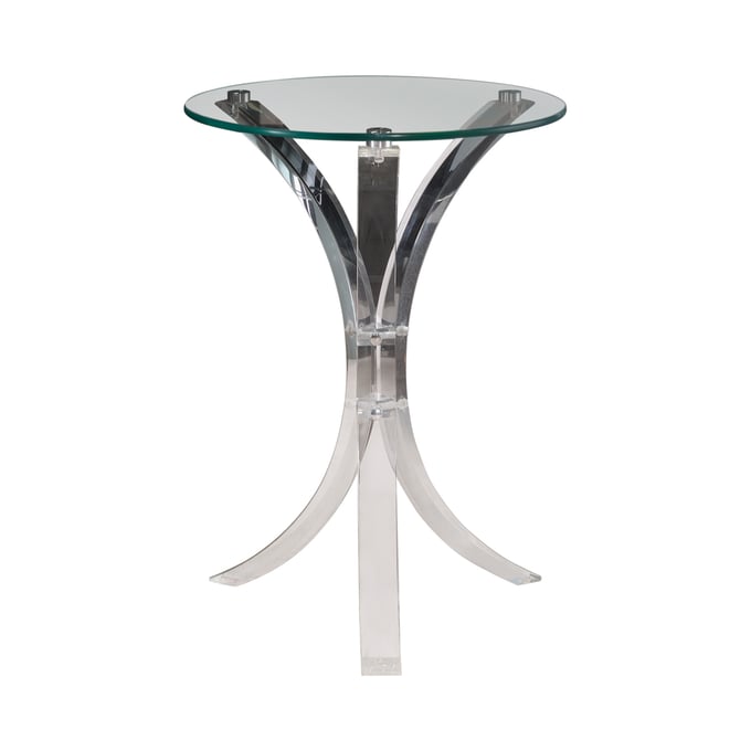 Coaster Furniture Emmett Clear Round Accent Table CST-900490