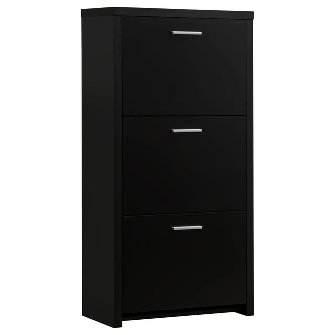 Coaster Furniture Vivian Black 3 Drawers Shoe Cabinet CST-900604