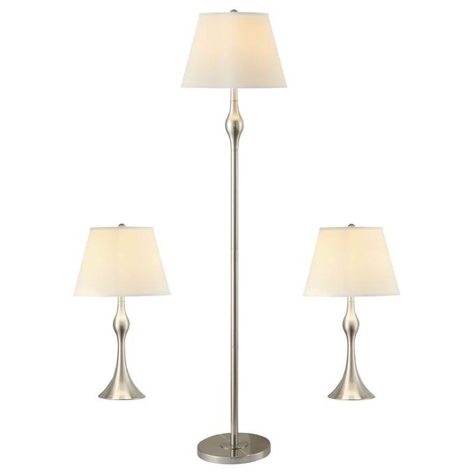 Coaster Furniture Griffin Beige 3pc Slender Lamp Set CST-901235