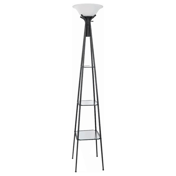 Coaster Furniture Gianni Charcoal Black Versatile Shelf Tower Floor Lamp CST-901420