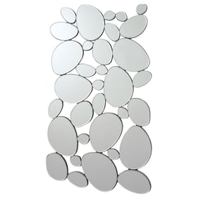 Coaster Furniture Topher Silver Pebble Shaped Decorative Mirror