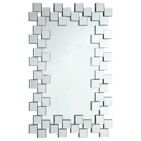 Coaster Furniture Pamela Clear Frameless Wall Mirror with Staggered Tiles