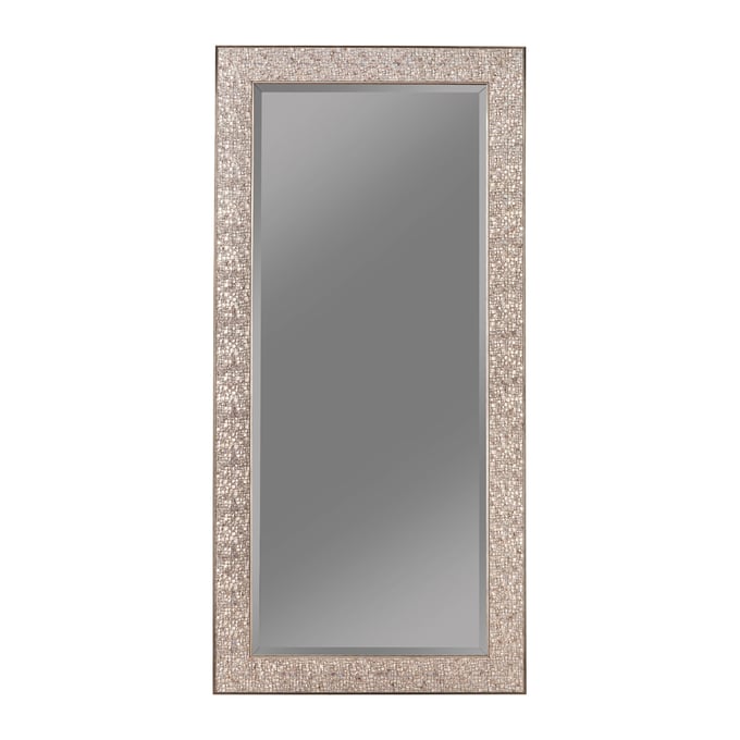 Coaster Furniture Rollins Silver Sparkle Rectangular Floor Mirror CST-901997