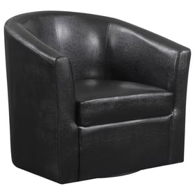 Coaster Furniture Turner Dark Brown Sloped Arm Accent Swivel Chair