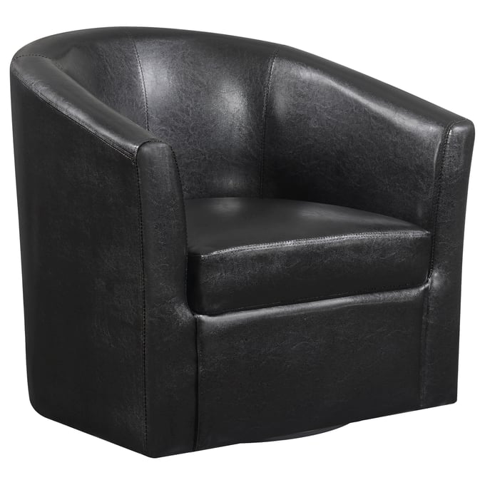 Coaster Furniture Turner Dark Brown Sloped Arm Accent Swivel Chair CST-902098