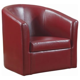 Coaster Furniture Turner Red Sloped Arm Accent Swivel Chair