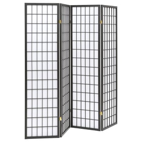 Coaster Furniture Roberto Dark Grey White 4 Panel Folding Screen