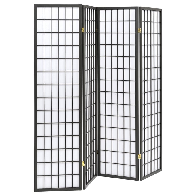 Coaster Furniture Roberto Dark Grey White 4 Panel Folding Screen CST-902631