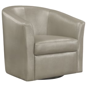 Coaster Furniture Turner Champagne Sloped Arm Accent Swivel Chair