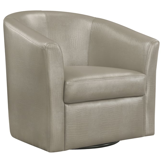 Coaster Furniture Turner Champagne Sloped Arm Accent Swivel Chair CST-902726