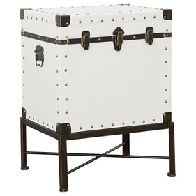 Coaster Furniture Nancy White Accent Cabinet with Nailhead Trim