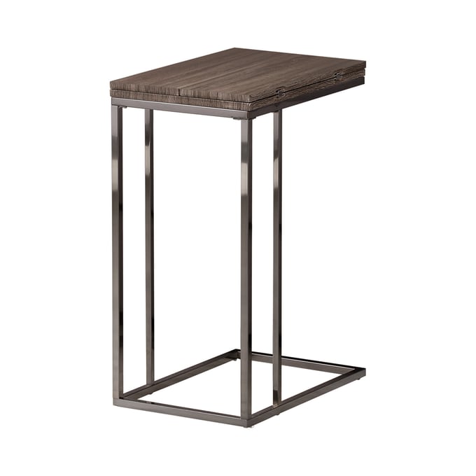 Coaster Furniture Pedro Weathered Grey Black Expandable Top Accent Table CST-902864