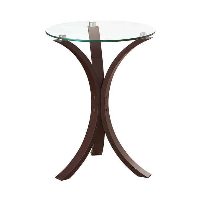 Coaster Furniture Edgar Cappuccino Round Accent Table CST-902867