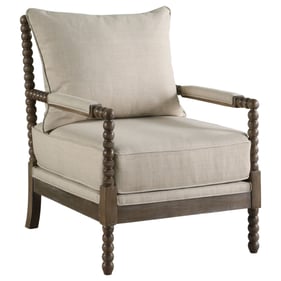 Coaster Furniture Blanchett Beige Natural Cushion Back Accent Chair