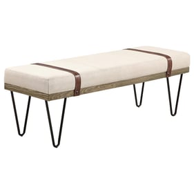 Coaster Furniture Austin Beige Black Bench